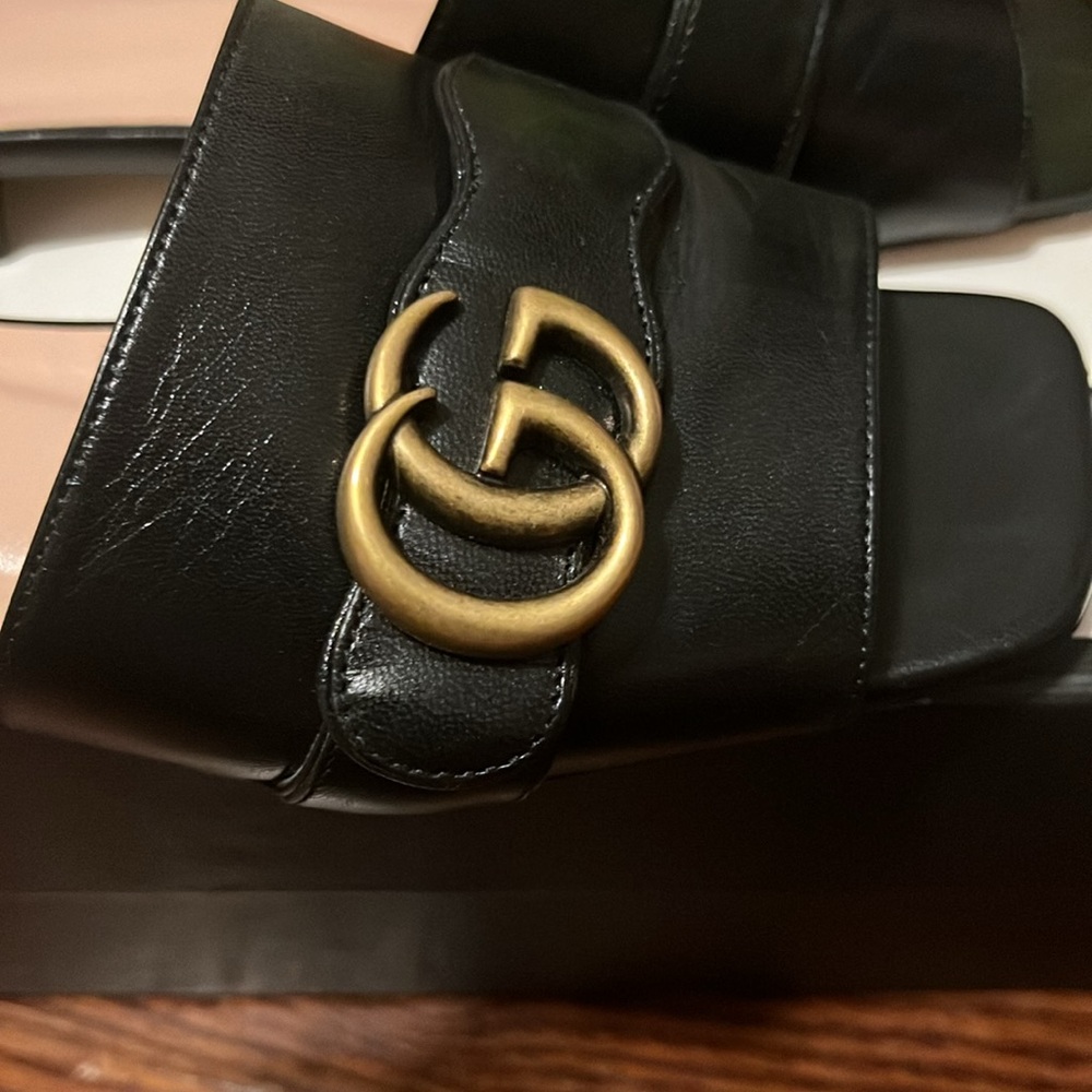 Authentic women’s Gucci Malaga Kid GG Marmont Slide sandal! - Picture 5 of 9